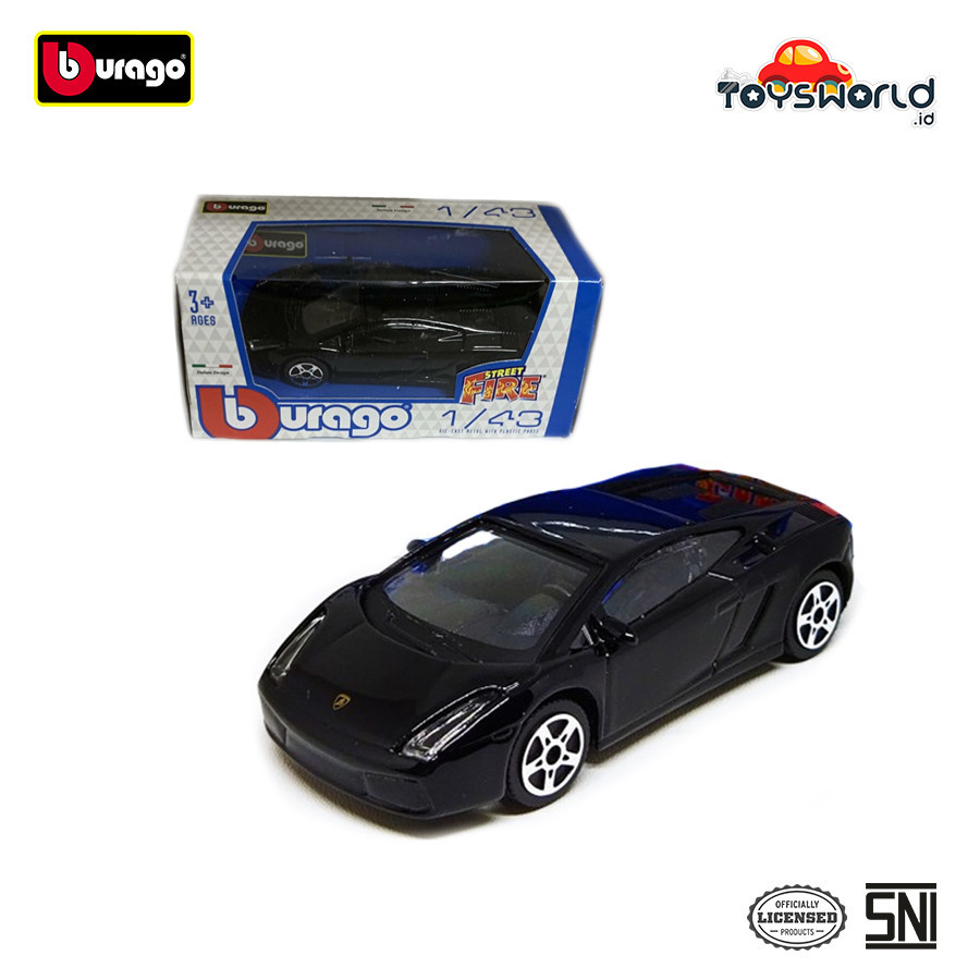 Bburago 1:43 Street Fire Asst Lamborghini Gallardo Black