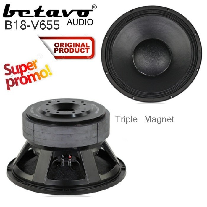 PROMO SPESIAL BIG SALE Speaker Komponen Betavo B18-V655 Speaker Subwoofer 18 inch
