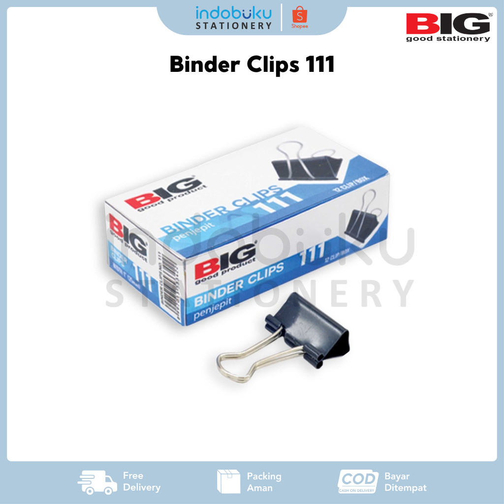 

Binder Clips 111 BIG Penjepit Kertas 111 BIG BC-111