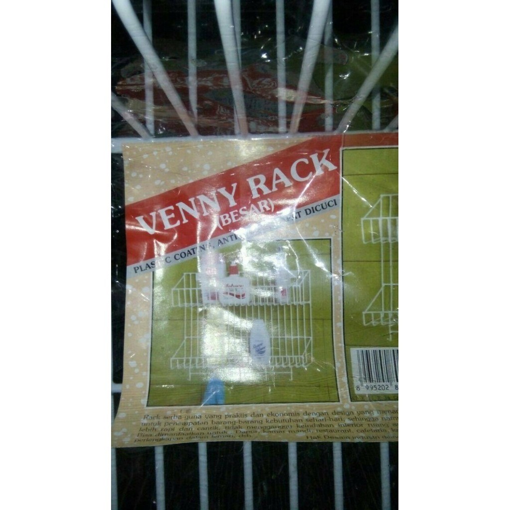 Rak Dinding tempat sabun / bumbu dapur - venny/putih