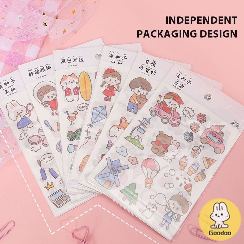 

Set Stiker Notebook Kreatif Kartun Bahan DIY Stiker Dekorasi Album Ponsel - GOOD
