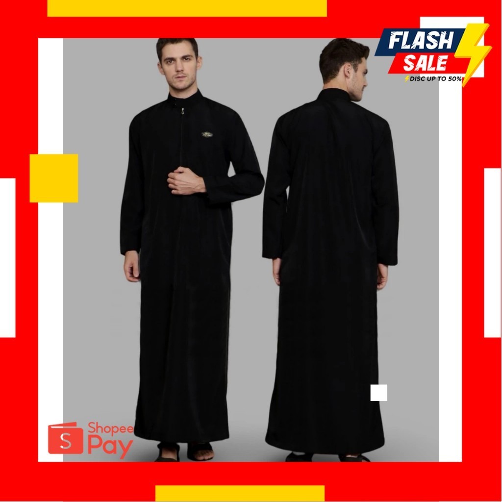 LEBARAN SALE 4.4 |  Oemar Fashion Bandung - Gamis Jubah Pria Alvaro - Pakaian Muslim - Baju Muslim C