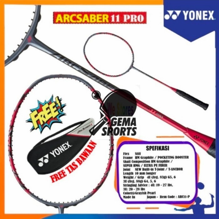 Raket Badminton YONEX ARCSABER 11 PRO ORIGINAL JAPAN -MNB24