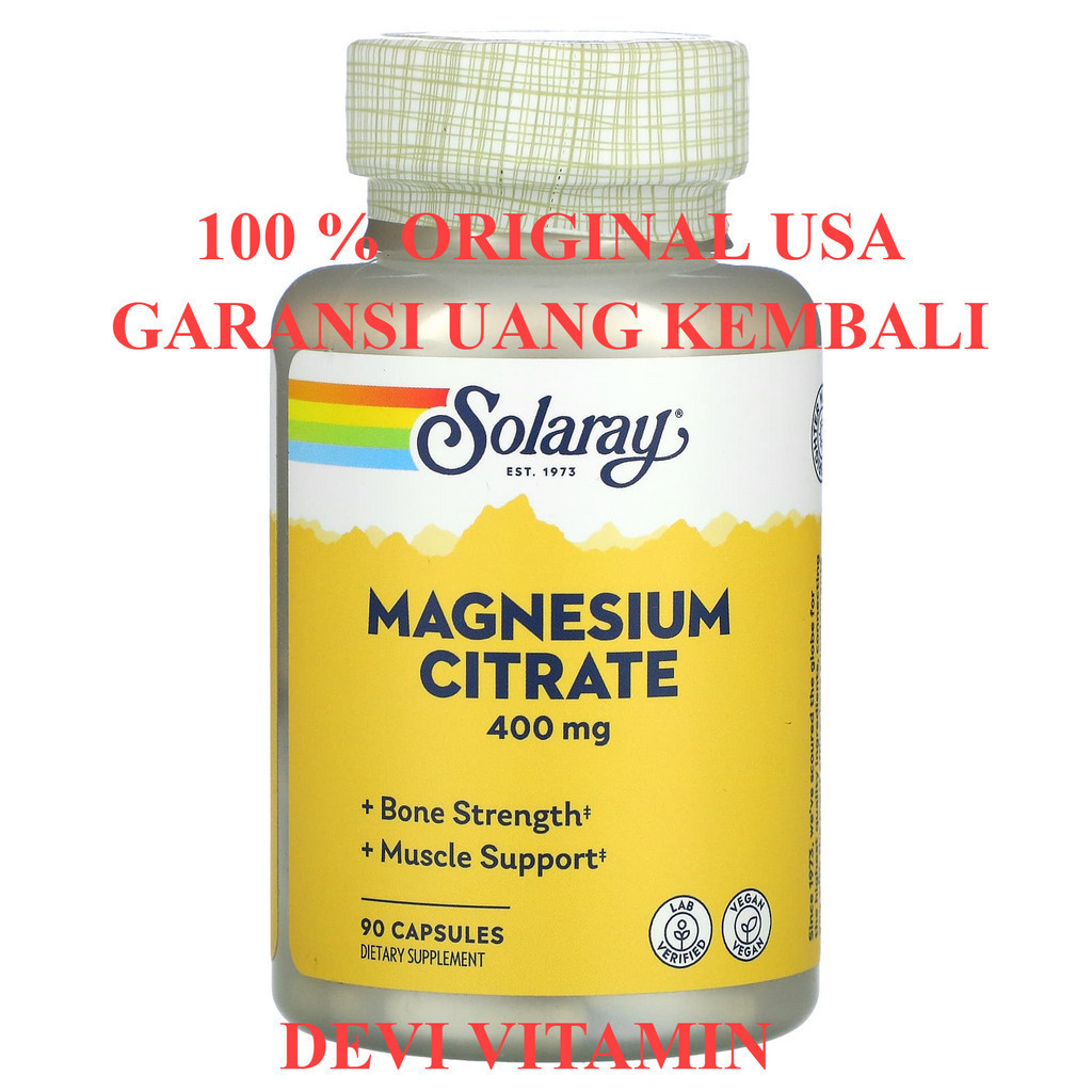 SOLARAY Vitamin Magnesium Citrate 100% ORIGINAL | DEVI VITAMIN