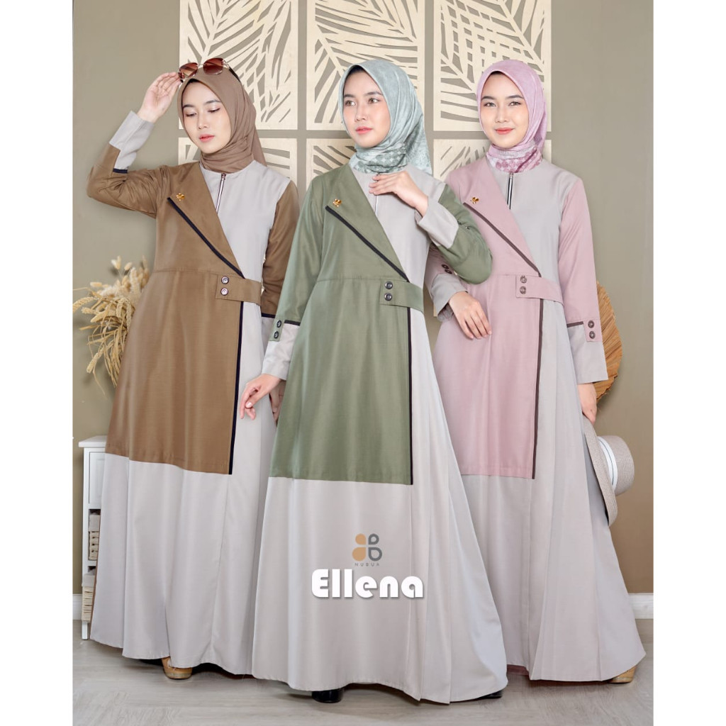 Nubua Gamis Ellena Dress Cantik Anggun