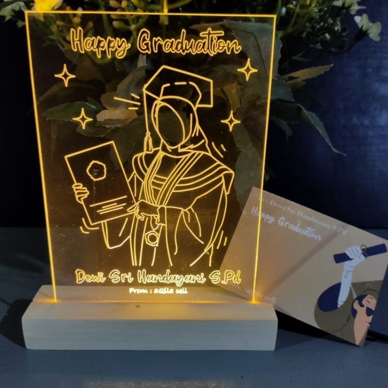 

Acrylic LED Costum / Kado / Sovenir / Hampers Box / Lampu Tidur / Hadiah wisuda, Ulang tahun, Wedding, Anniversary, Aqikah, Tasmiah DLL/ Baru Mewah