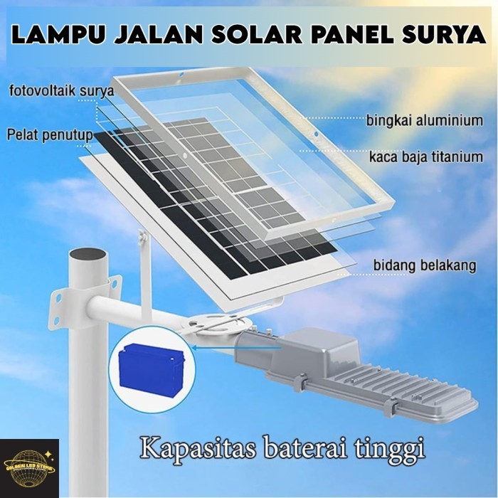 LAMPU JALAN SOLAR PANEL SURYA / LAMPU OUTDOOR / LAMPU TENAGA SURYA