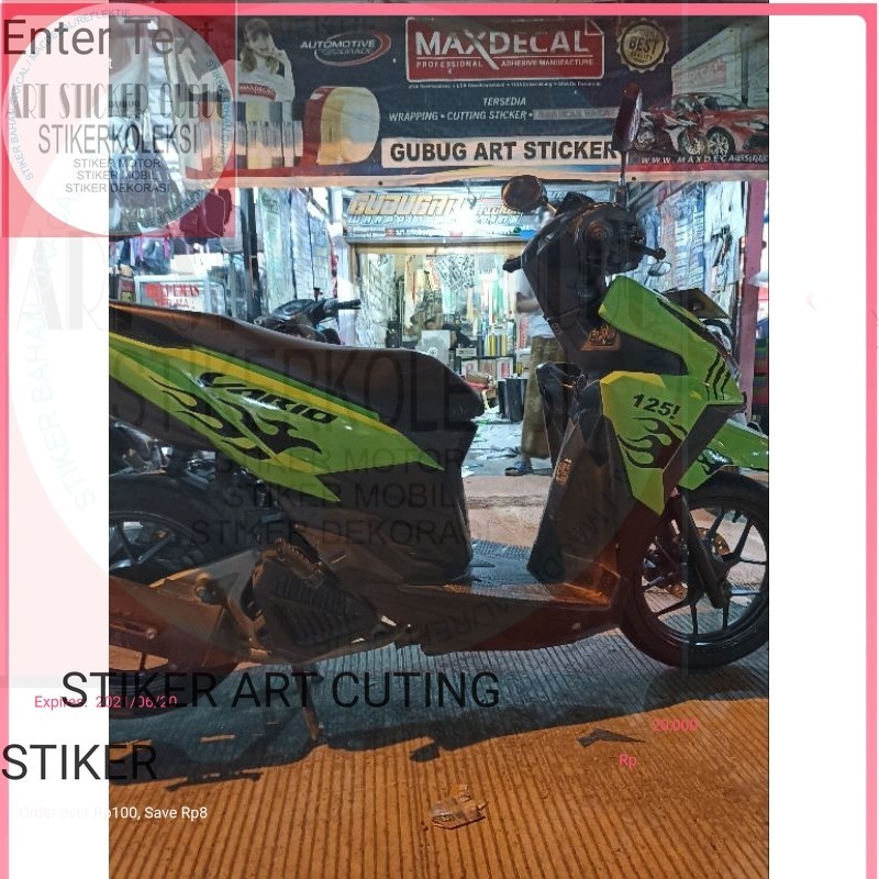 stikercuting stiker variasi vario stiker api