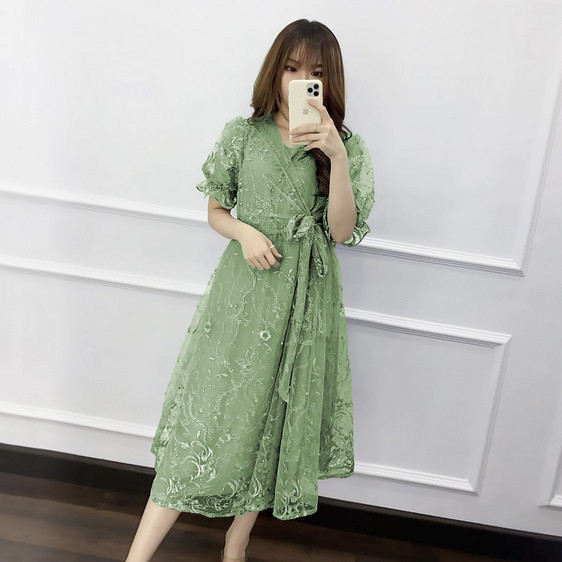 MIDI DRESS NATAL LIVINA READY 3UKURAN M L XL / REKOMENDASI OUTFIT BAJU PESTA KONDANGAN WANITA GAYA K