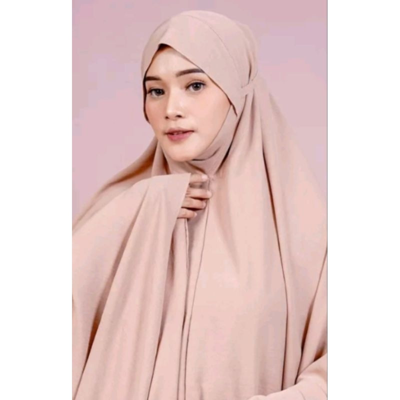 RB Khimar dagu malay xl soft pet tali crinkle airflow/ Hijab Instan Kerudung Jilbab Bergo Dagu