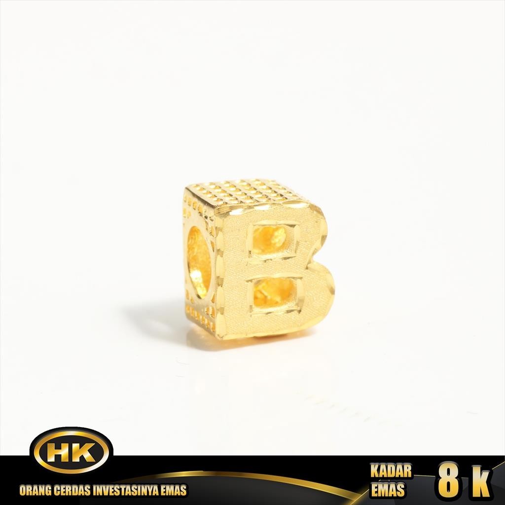 HK Mustika Gold - Liontin Emas 8K - Huruf B