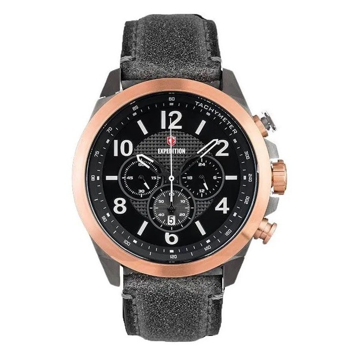 JAM TANGAN PRIA EXPEDITION E6779 MCLGRBA LEATHER CHRONOGRAPH ORIGINAL