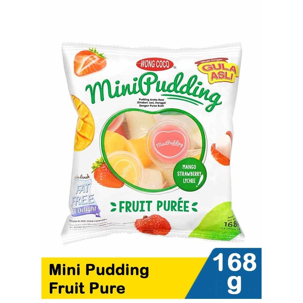 

Wong Coco Mini Puding 168gr - Isi 12cup x 14gr (Puding Buah)