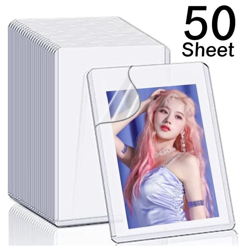 

3x4inch 35PT HD Clear Toploaders DIY Korean Kpop idol Photo Card Protective Sleeve for Sports Card Holder Case Cover With Film