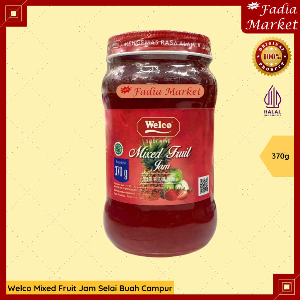 

Welco Mixed Fruit Jam Selai Roti Buah Campur 370g