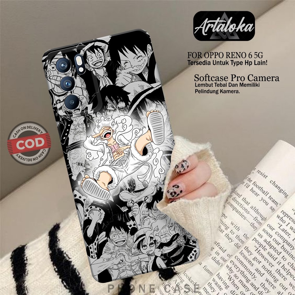 Softcase Hp Oppo Reno 6 5G Fashion Case Anime Case Oppo Reno 6 5G Silikon TPU Pro Camera Casing Oppo