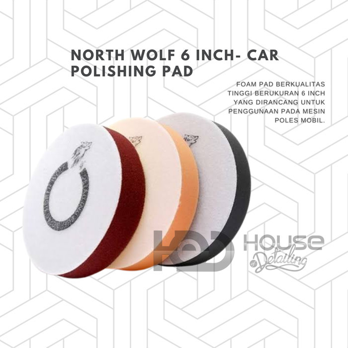 North Wolf 6 inch Foam Pad - Busa Poles Mobil ukuran 6 Inch - Foam pad yang lebih lebar dan maksimal