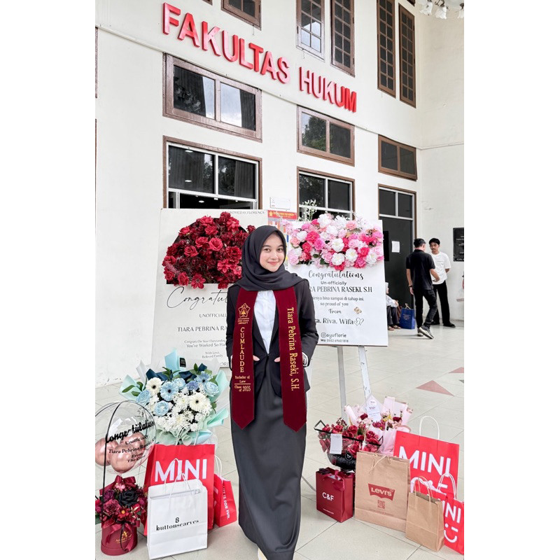 SELEMPANG WISUDA ACEH (MODEL LEHER POLOS) Selempang Wisuda