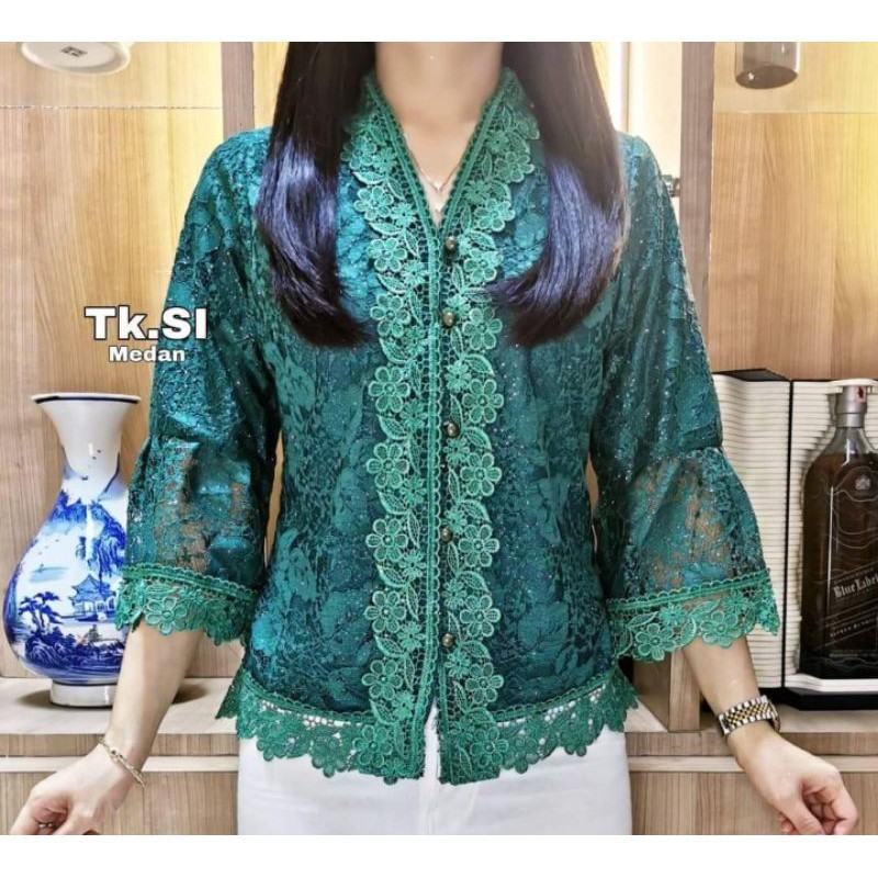 atasan brokat/brokat elgana/blouse brokat ,8096 Trompet TX