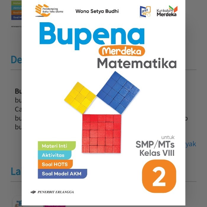 

Buku SMP Bupena Matematika Kelas 8 Kurikulum Merdeka Erlangga