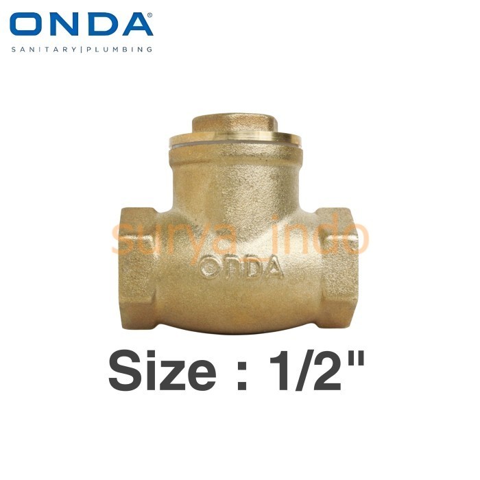 KLEP TABOK 1/2" ONDA KLEP KUNINGAN CHECK VALVE