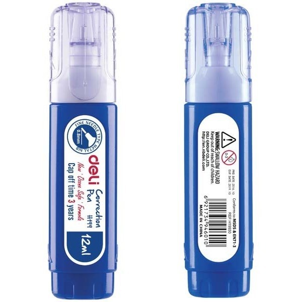 

Deli Correction Fluid Pen 12ML CH19930 - Stipo Cair Deli 12ML