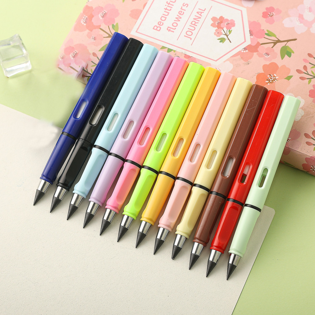 

12pcs Crayola Colored & Black Eternal Pencil Set Unlimited Writing Inkless Pencils for School Office Drawing Writing Supplies