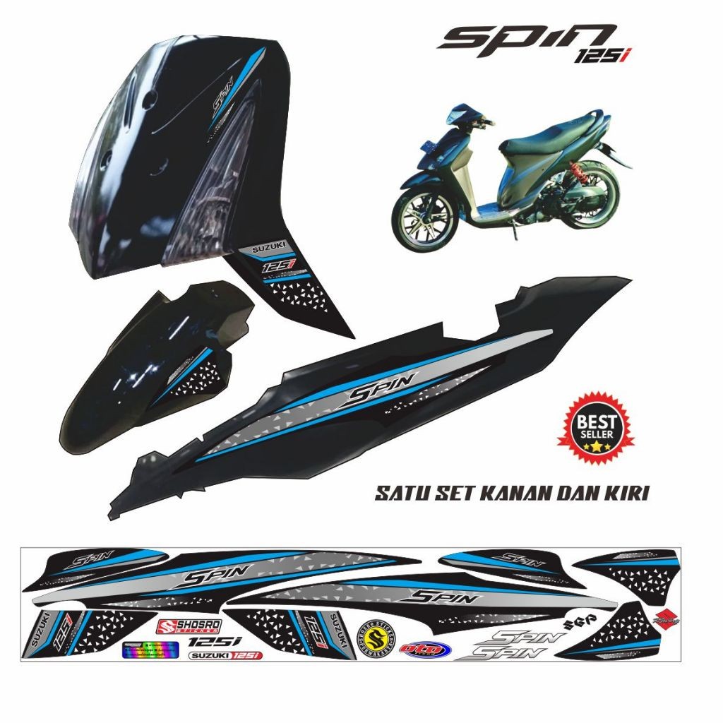 STIKER SPIN 125 /  STIKER MOTOR SPIN / STRIPING SUZUKI SPIN VARIASI MOTOR