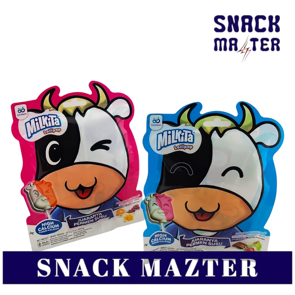 

Milkita Lolipop Assorted - Netto 25.5gr ( 3 pcs)