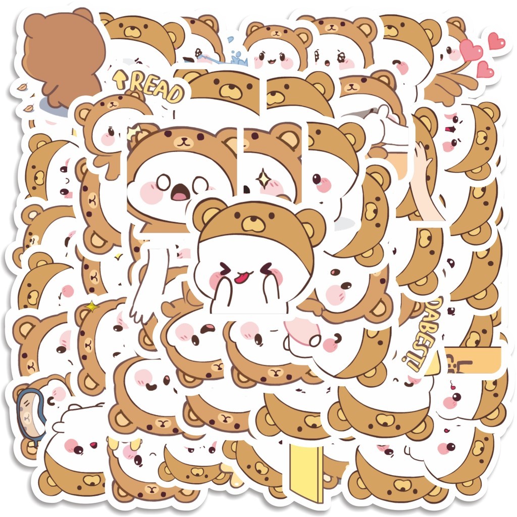 

COD 50 Pcs Stiker Kawaii Bear Cute V4 Lucu Anti Air Untuk Dekorasi Notebook Sepeda Skateboard Handphone