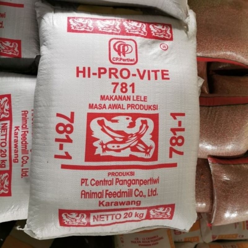 1 Karung Berat 20kg Hi Pro Vite 781 - 1 Pakan Ikan Lele Pelet Ikan Nila Pakan Lele Pelet Gurame
