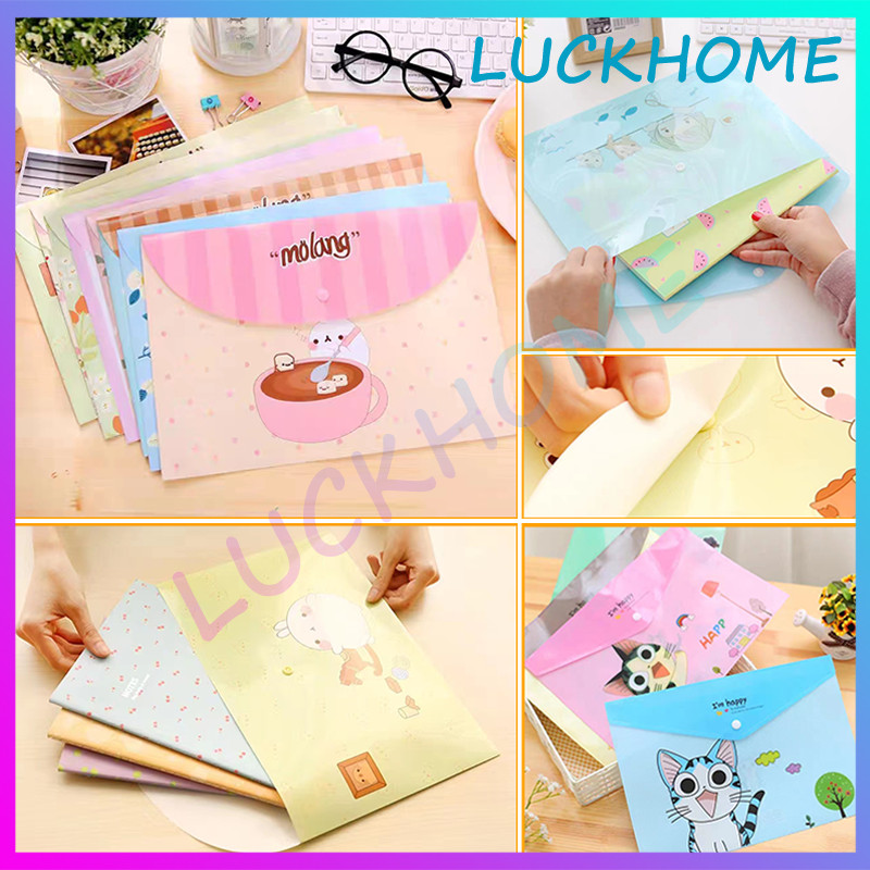 

Folder A4 Cute Motif Map A4 Plastik Kancing Karakter Motif Lucu Clear Sleaves Map L