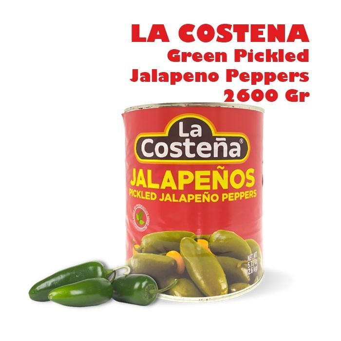 

QH LA COSTENA Green Pickled Jalapeno Peppers 2,6 kg Jalapeno 2600 Gr
