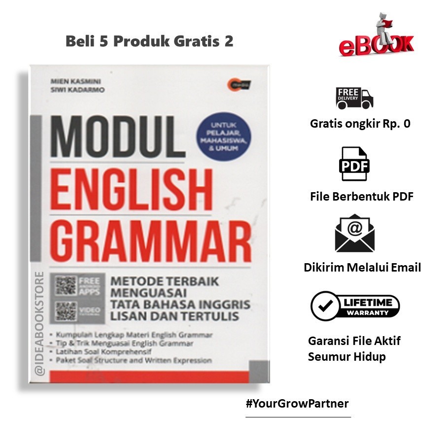 

Ebook - MODUL ENGLISH GRAMMAR: METODE TERBAIK MENGUASAI INGGRIS SECARA LISAN