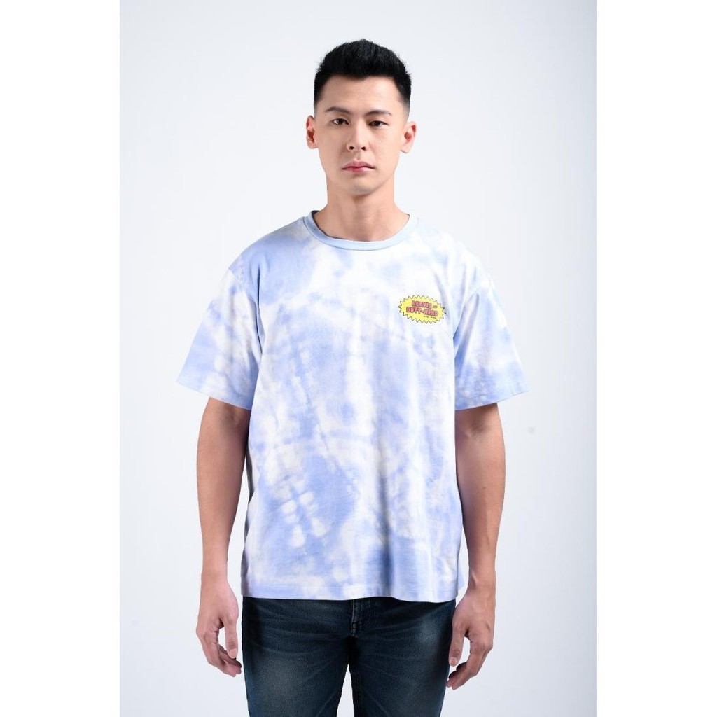 MANZONE Kaos Lengan Pendek Pria HIPPIE - Blue White