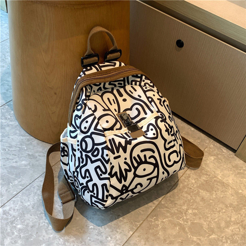 Aroana BagTas kecil travel ringan modis Korea untuk wanita tas selempang kasual ransel kain Oxford b
