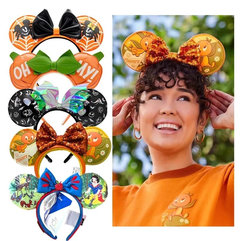 Disney Mickey Mouse Headband Shanaghai Disney Nightmare Before Oh My LED Headband Cosplay Plush Adul