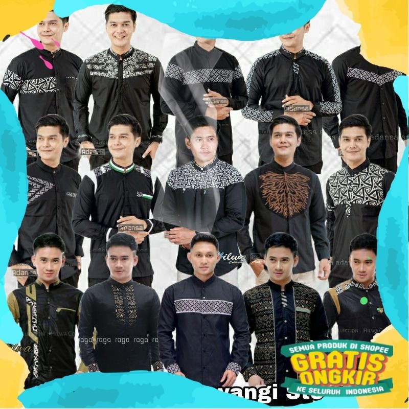 Baju Koko Azzahir Koko Syubbanul Muslimin Baju Koko Hadroh Pakaian Muslim Pria Kemeja koko Sragam Ha