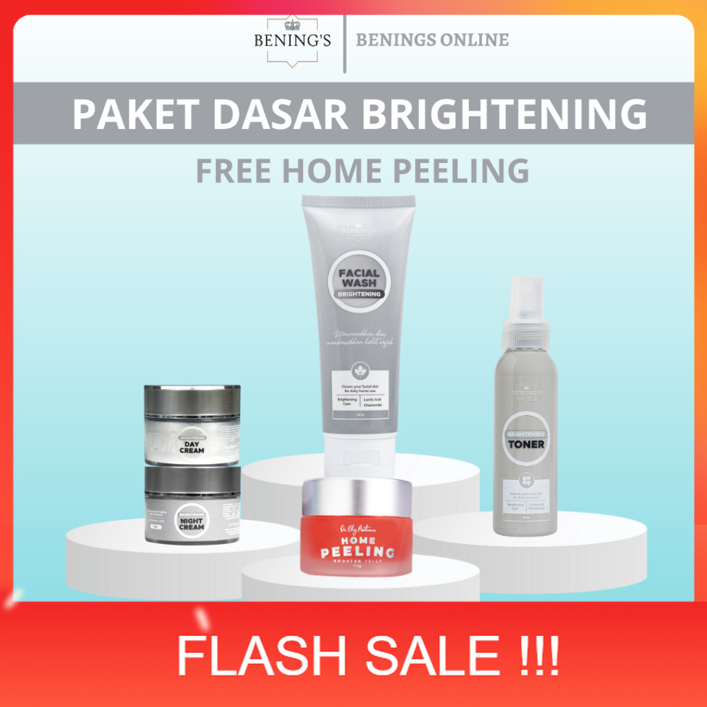 PROMO BENINGS SKINCARE BY DR.OKY PRATAMA PAKET BRIGHTENING (BENINGS CLINIC) BENING PAKET PENCERAH DA