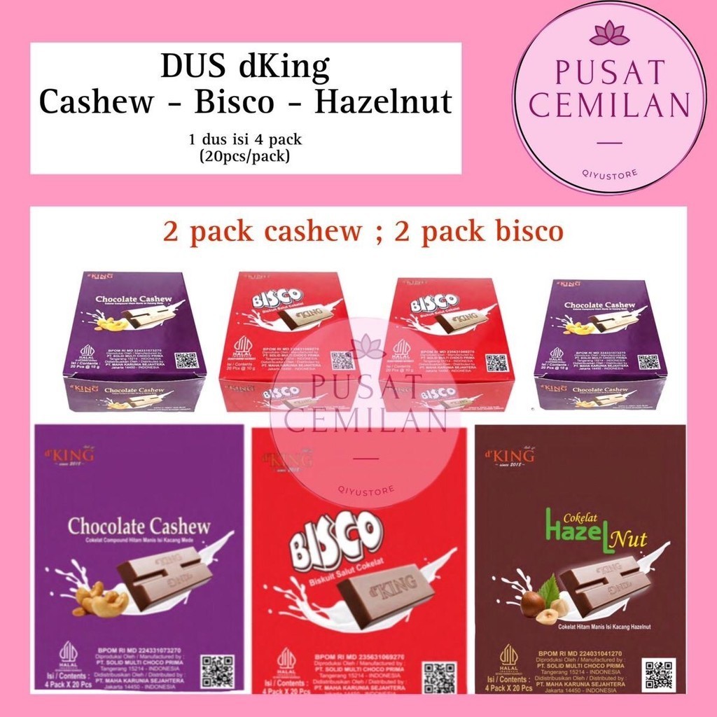 

DUS Mix 2 rasa Coklat Cashew Hazelnut Bisco dKing - Cokelat Musdalifah Viral