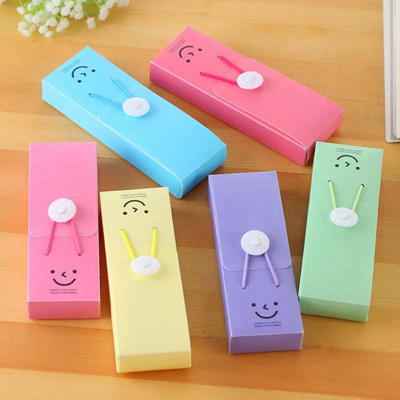

(HASANS HOME)Tempat Pensil Plastik Warna / Kotak Pensil Anak Simple Smile / Pencil Case Smile Tali 01 18*2.5*6