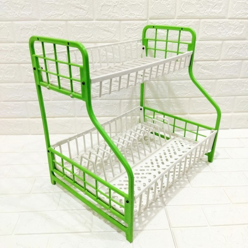 Rak Piring Nagata 2 Susun / Rak Piring Besi 2 Tingkat