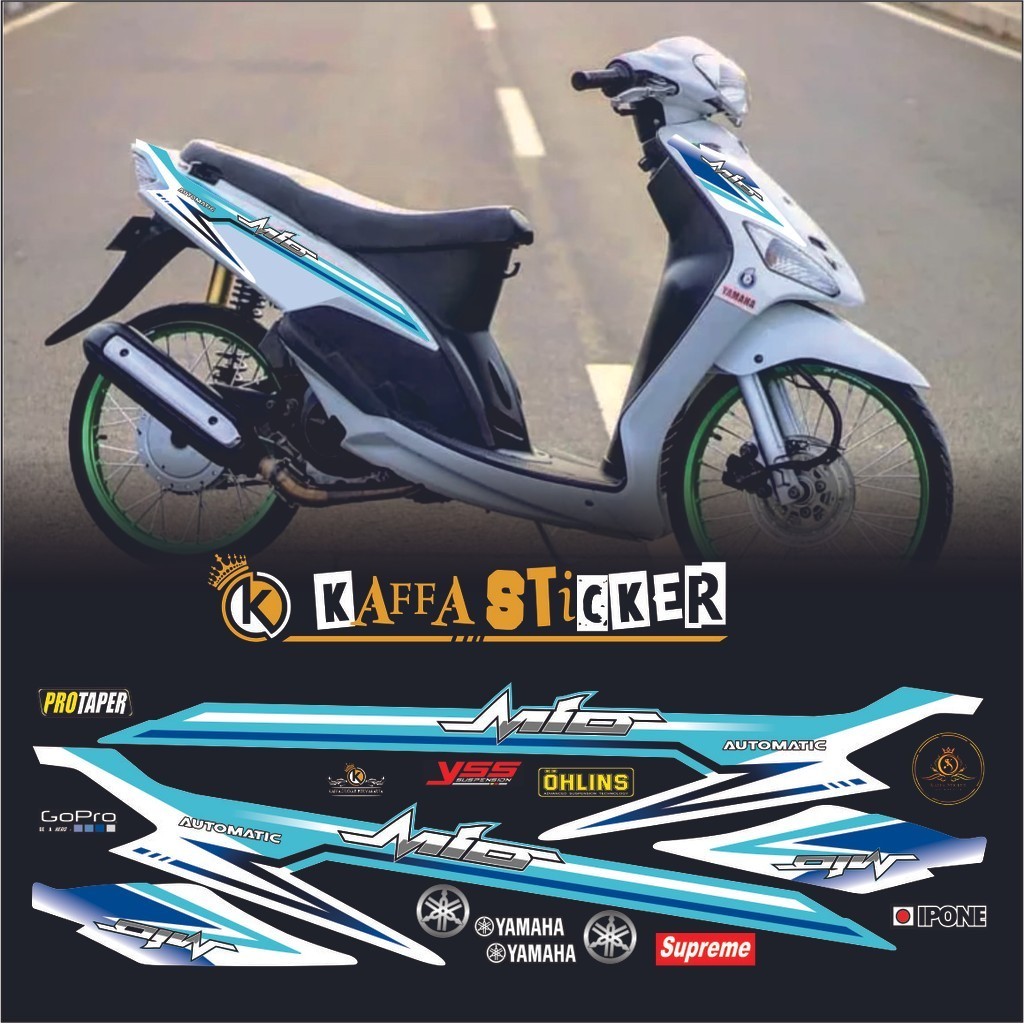 VARIASI Striping mio sporty mio smile mio amore mio thailand stiker mio smile variasi putih striping