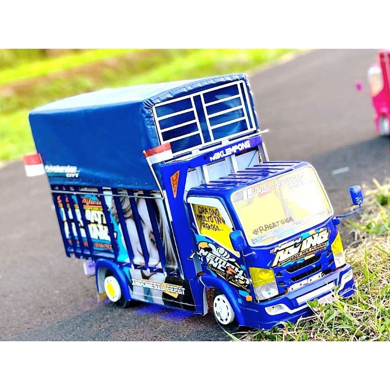 NEW AGUNG MINIATUR TRUK OLENG PERMATA AGUNG FULL VARIASI LAMPU DAN TERPAL TERLARIS