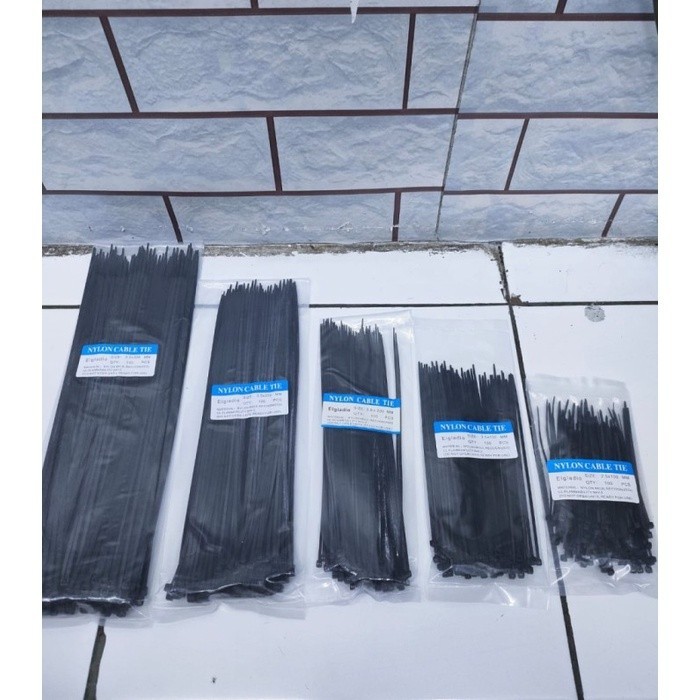 

[HKR] Cable Ties Kabel Ties Kabel Tis 10cm 15cm 20cm 25cm Hitam Isi 100 pcs