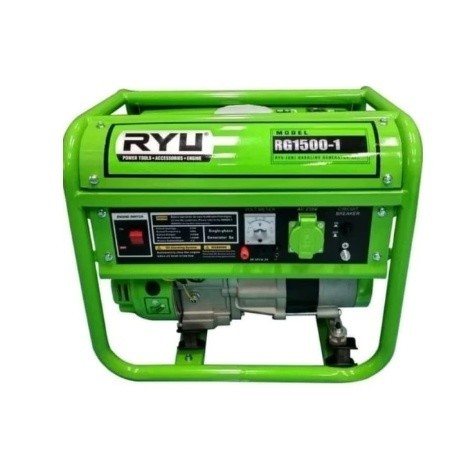 Generator Set Genset Ryu RG1500-1 1000 Watt Hijau Bensin