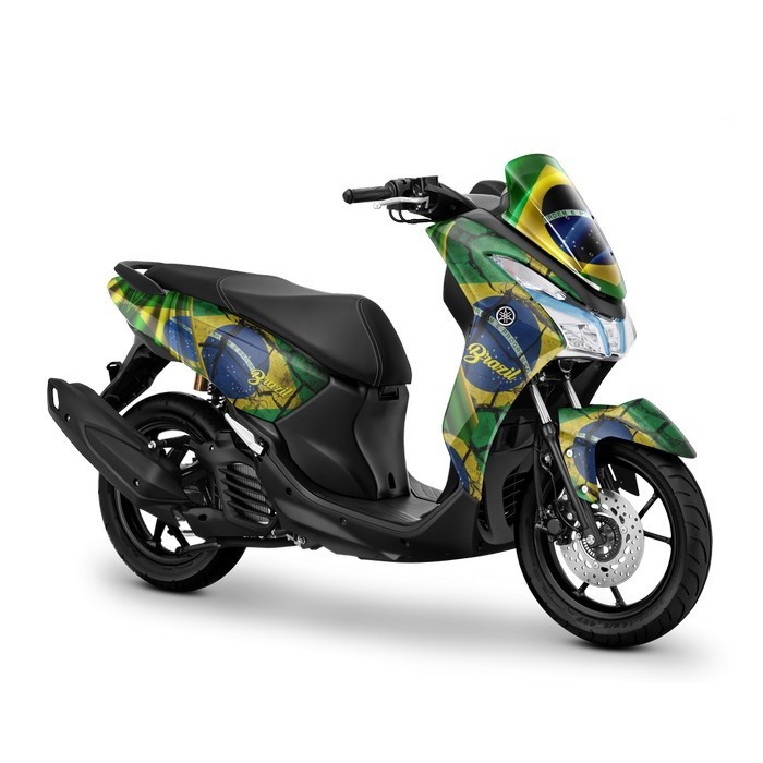 Decal Lexi Full body stiker Motor  Lexi 125 Full Body 2018 2019 2020 2021 2022 2023 Bendera Brazil
