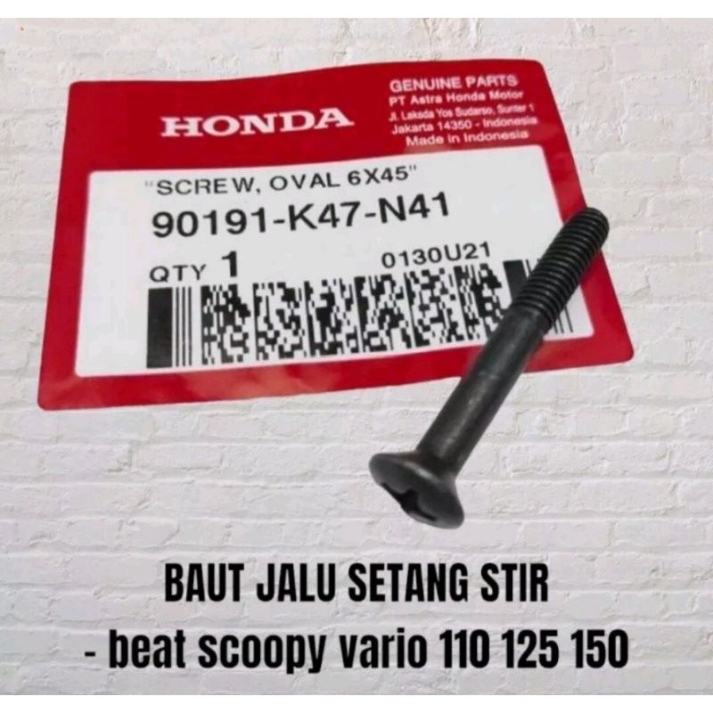 baut jalu stang setang pentolan stang stir honda beat scoopy vario 110 125 150 original