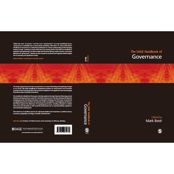 

The SAGE Handbook of Governance Mark Bevir 2011 SAGE Publications