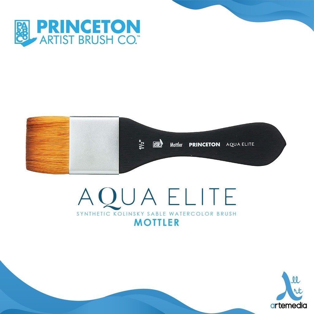 

Princeton Aqua Elite 4850M Mottler Synthetic Watercolor Brush Short Handle Kuas Lukis